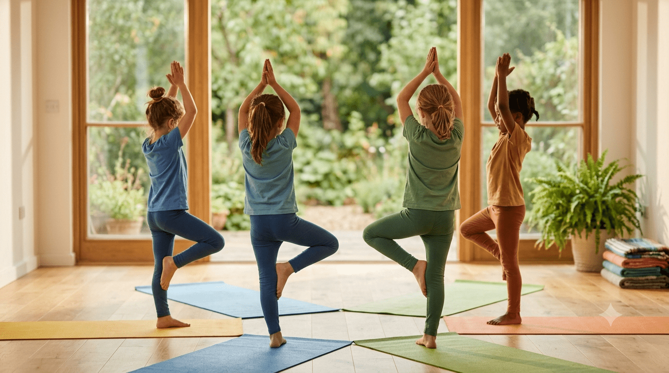 Illustration cours de yoga pour enfant au studio du nid à Avignon